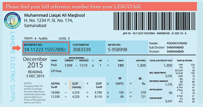 LESCO Taxes and Duties